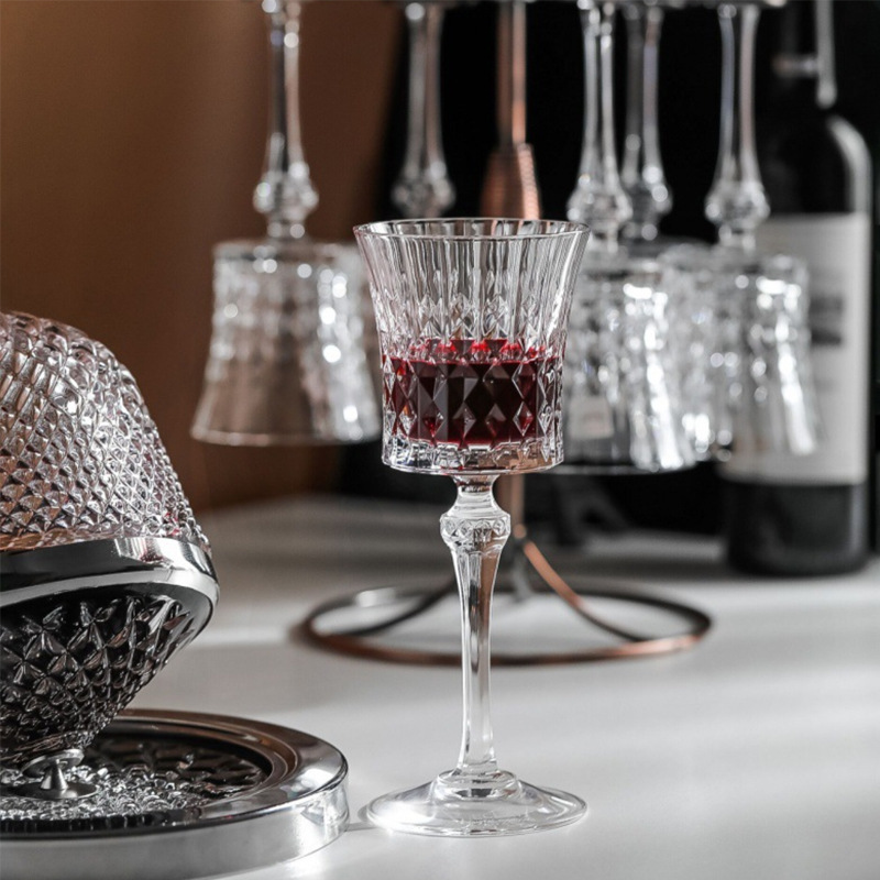 Wholesale of high-end European glass banquet wine glasses, French highball wine glasses, whisky sparkling champagne glasses full figure