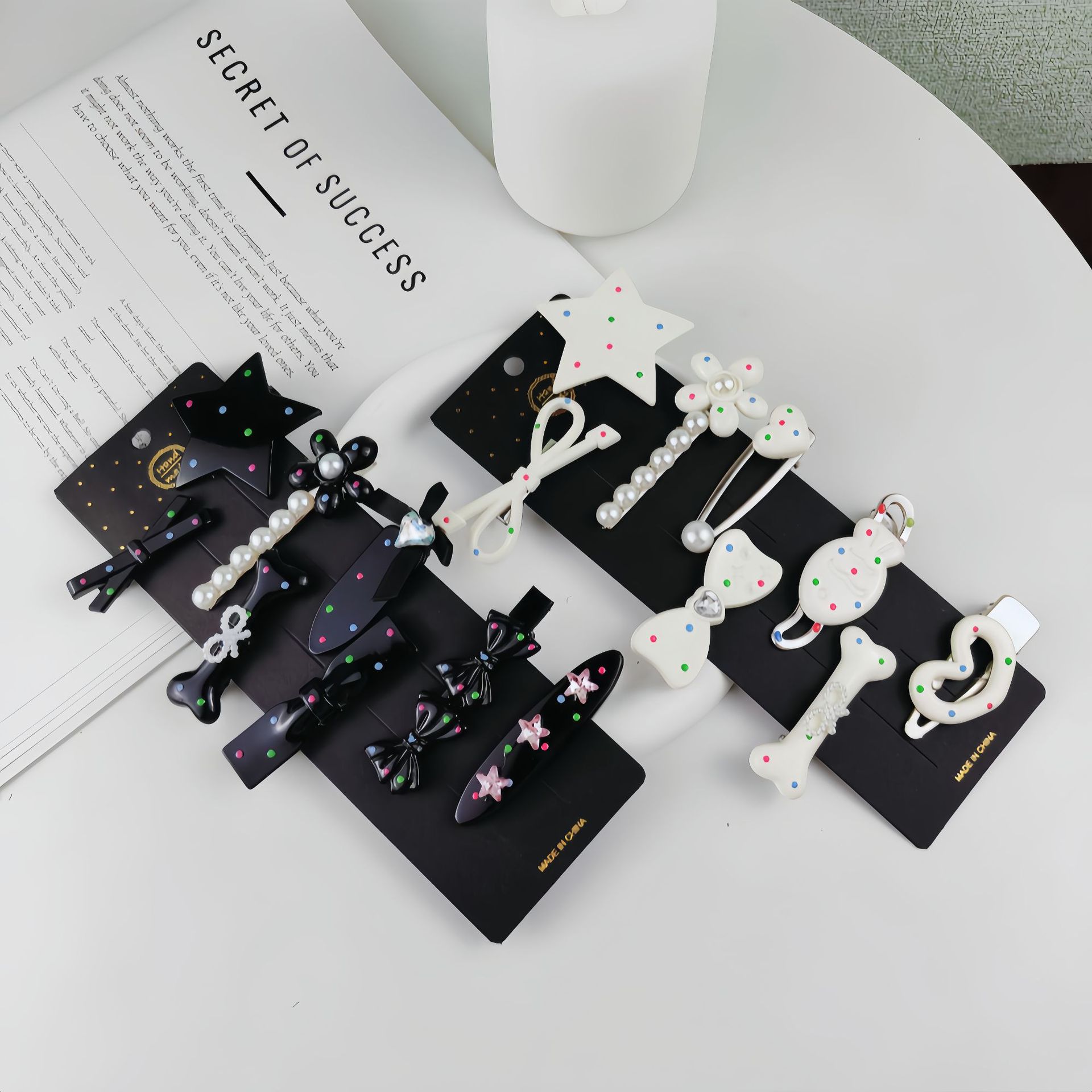 The new Star Children's hairpin is a one-line hairpin accessory for girls' forehead bangs with a metallic feel at the back of the baby's head details Picture