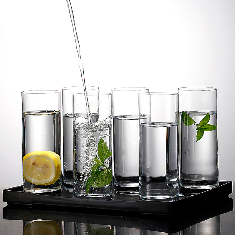 One-piece consignment service for transparent straight glass cups, water cups, beverage juice cups, milk cups, and straight cups for brewing green tea Specification drawing