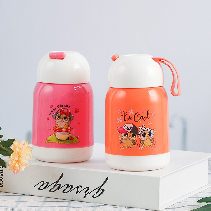 Factory direct delivery of Lucky Bird glass water cups, opening promotion advertisement cups, creative internet-famous small gifts, printed Logo full figure