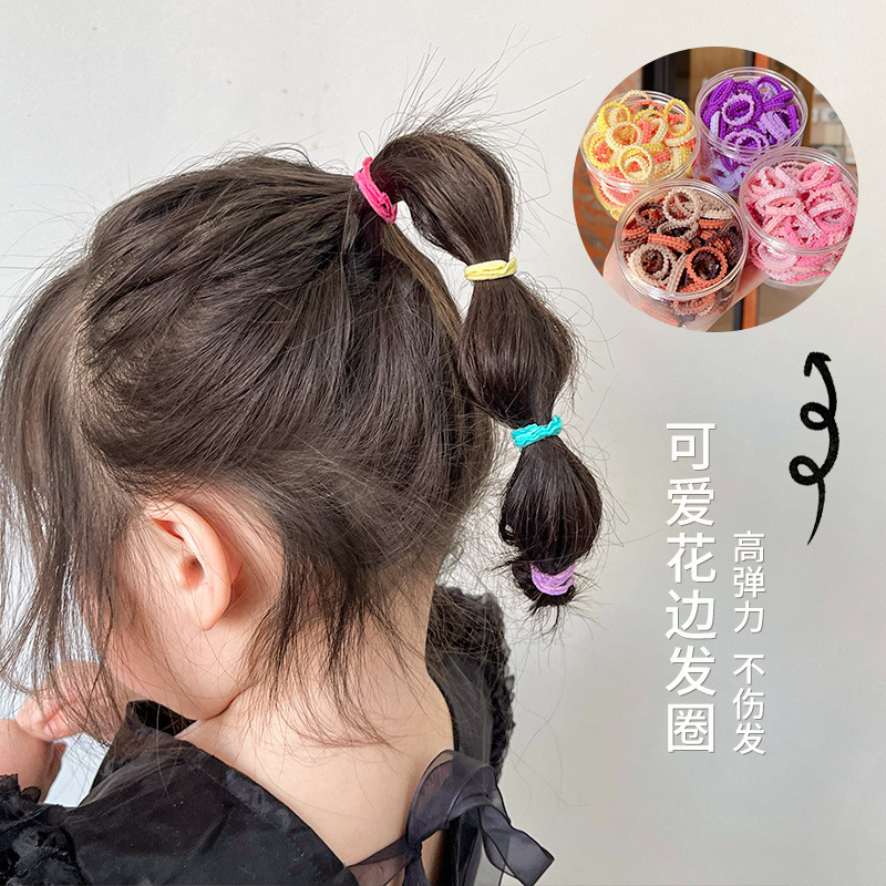 Children's hair tie, small size, no hair damage, infant forest-style baby, girls' rubber band, high elasticity and durable headwear Specification drawing