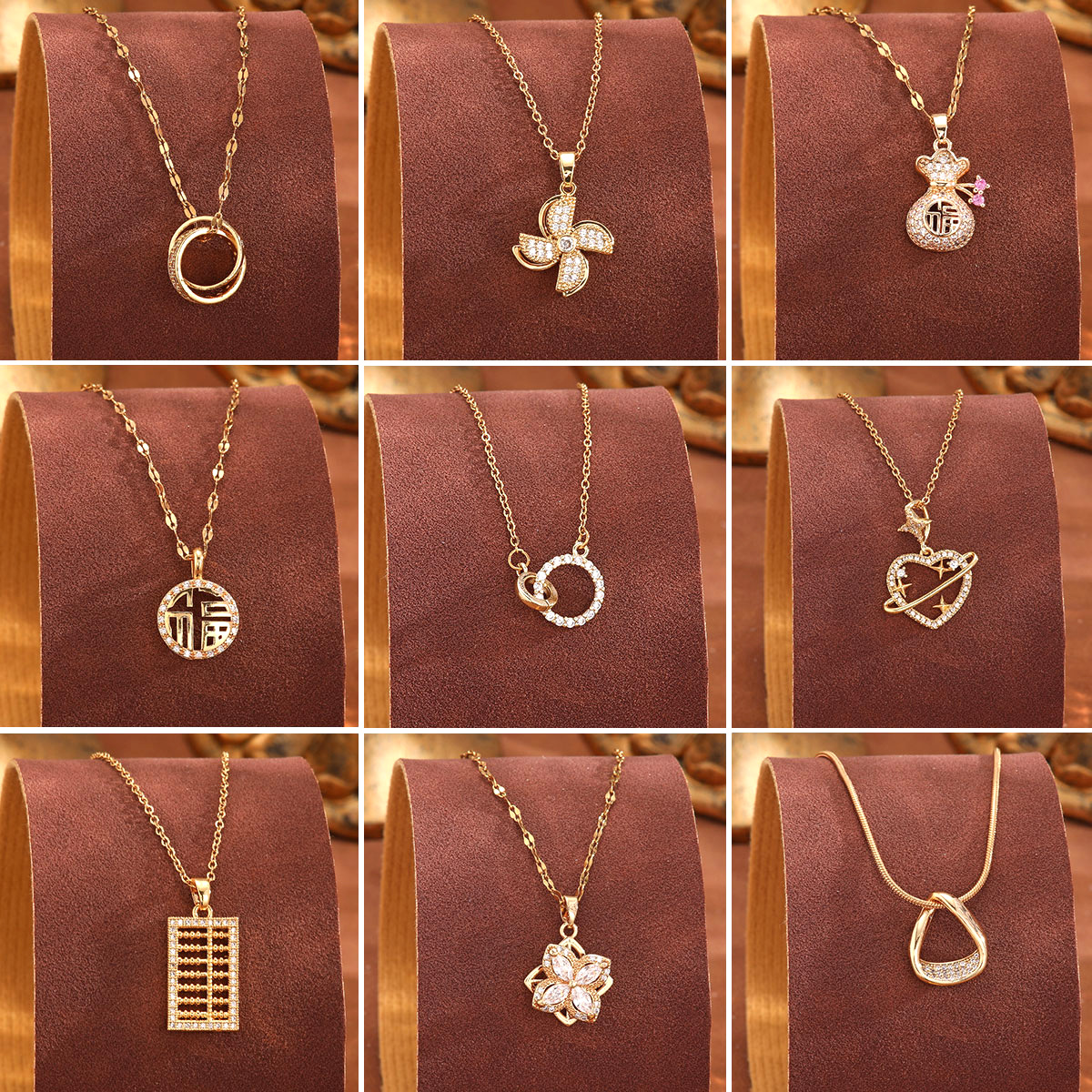 Wholesale of Japanese and Korean style titanium steel necklaces that are versatile for women, featuring a niche design and a high-end, light luxury collarbone chain and heart-shaped pendant accessories full figure