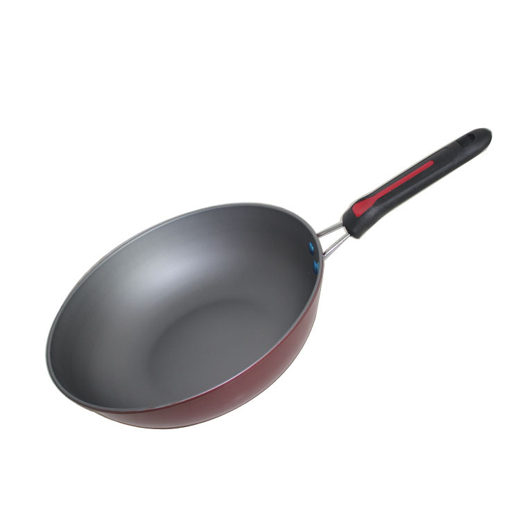 Ten-yuan store supply source: 19.9-yuan store in Yiwu, daily necessities, 32cm round bottom flat bottom non-stick wok, iron wok Specification drawing
