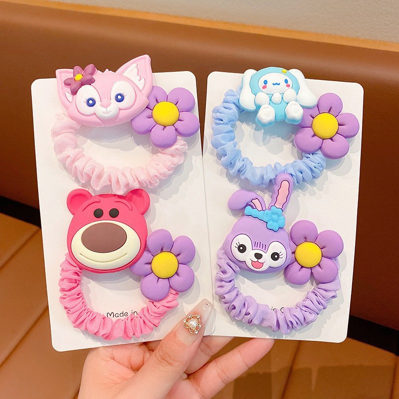 Children's Star Delu hair tie Hair rubber band Cute Girls 2023 New style non-damaging ponytail small Intestine Hair band details Picture