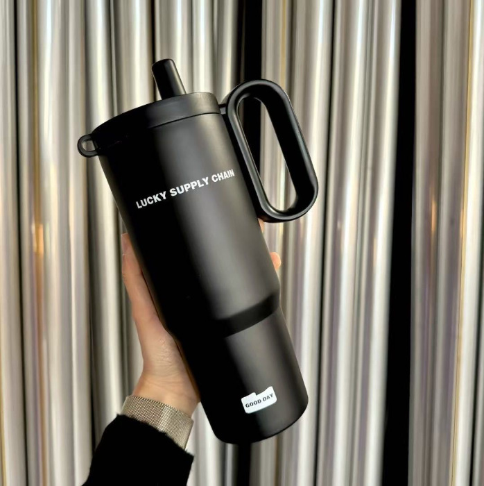 Best-selling high-appearance-level car ice cup, 316 stainless steel insulated and cold-resistant outdoor large-capacity water cup with handle details Picture