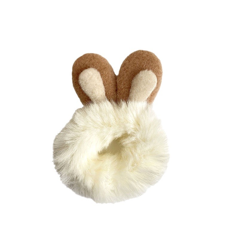 Autumn and winter: rabbit-ear plush hair tie, cute girl's heart, Japanese-style rubber band bun hairstyle, hair tie, headwear, leather case, hair tie Item Picture