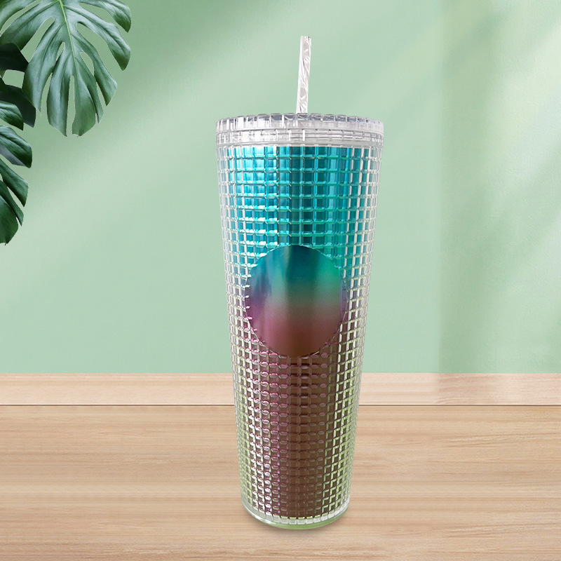 【 Processing and Customization 】 Wholesale of cross-border best-selling creative drinking straw cups, colorful adult corn cups 710ml Specification drawing