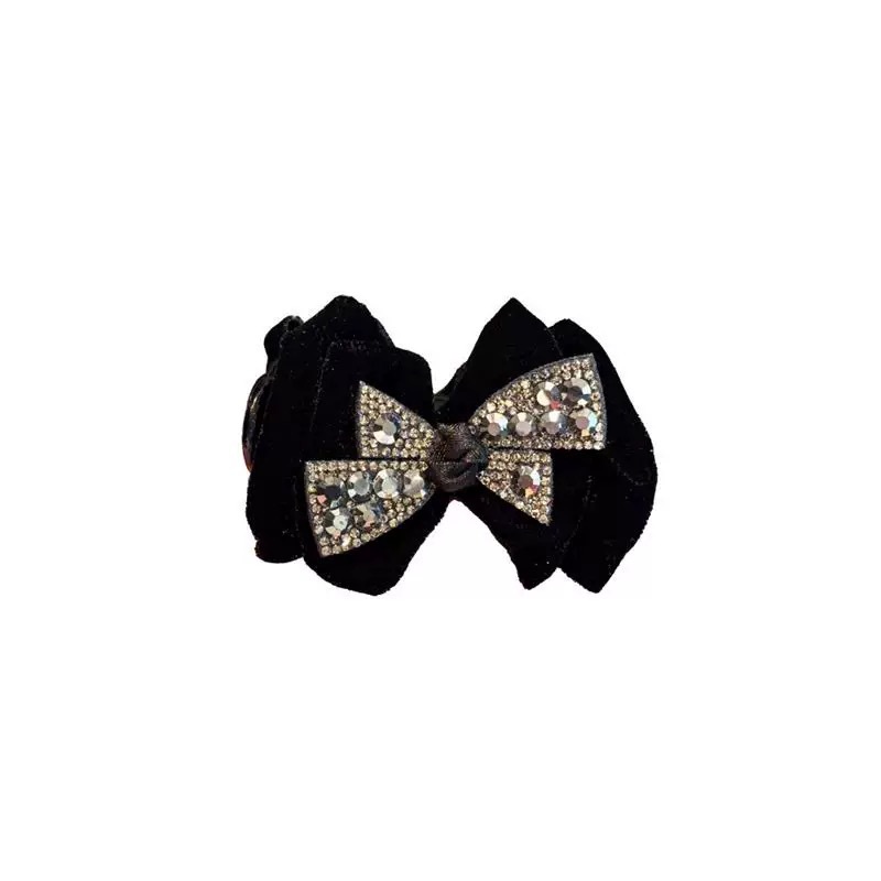 Water diamond bow bun hair clip with a high-end look, ponytail hair clip at the back of the head for girls, 2024 new top clip hair accessory Item Picture