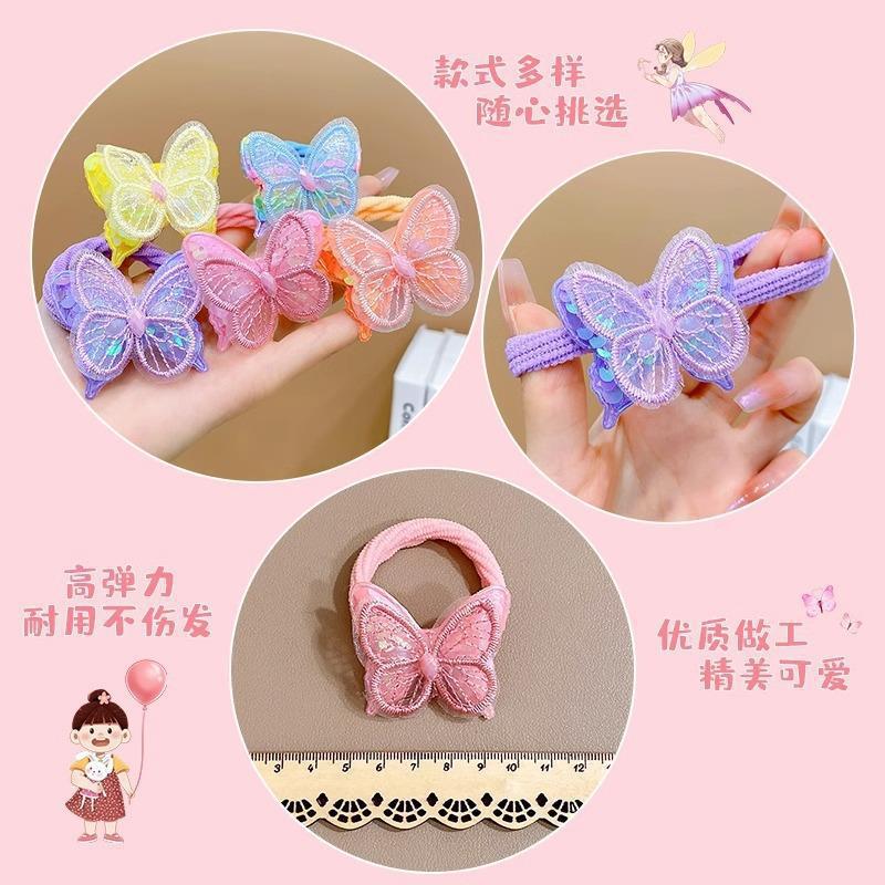 New bow hair tie for children, sweet candy-colored towel tie for little girls, high-elasticity hair tie Application Scenario