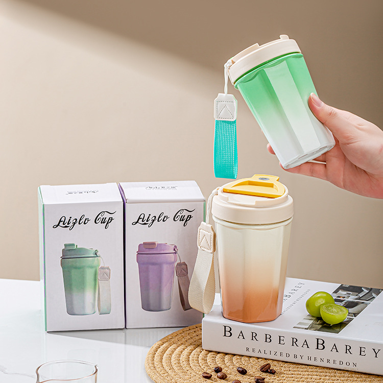 Rope cup, portable coffee cup, girls' portable travel cup, internet-famous high appearance level cup, cute pearl bracelet cup Specification drawing