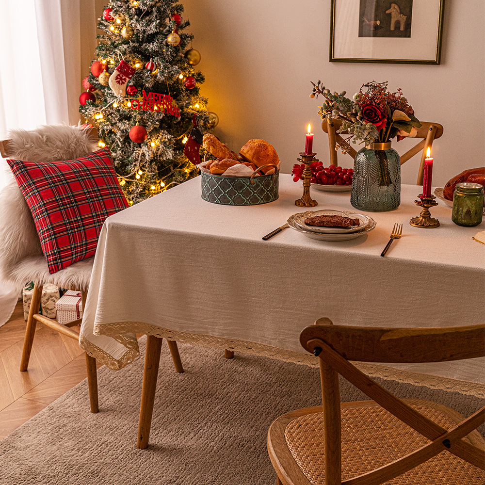 Christmas, party tablecloth details Picture