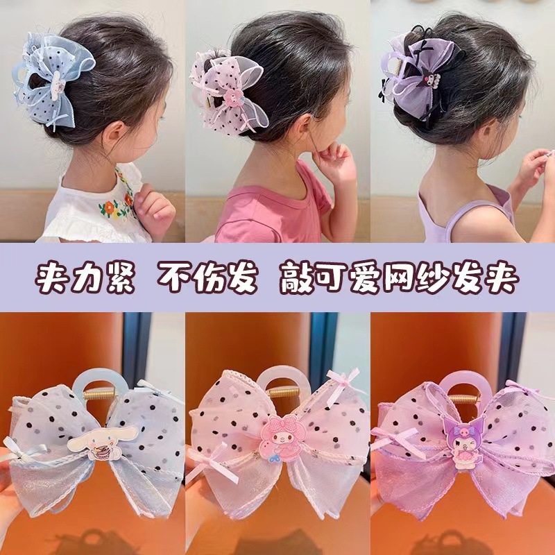 Children's cartoon grab clip, super cute and adorable Sanrio updo headwear for girls, baby bangs without damaging hair, hair accessory and hair clip details Picture