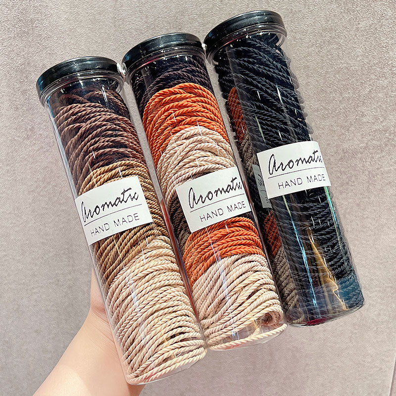 100 seamless interlocking hair bands, threaded anti-slip hair ties, durable high ponytail hair ties that won't damage the hair's elastic bands Specification drawing