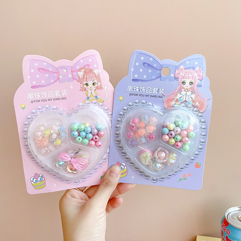 Children's DIY beading set, sweet princess bracelet, necklace, material package, toy, kindergarten gift Application Scenario