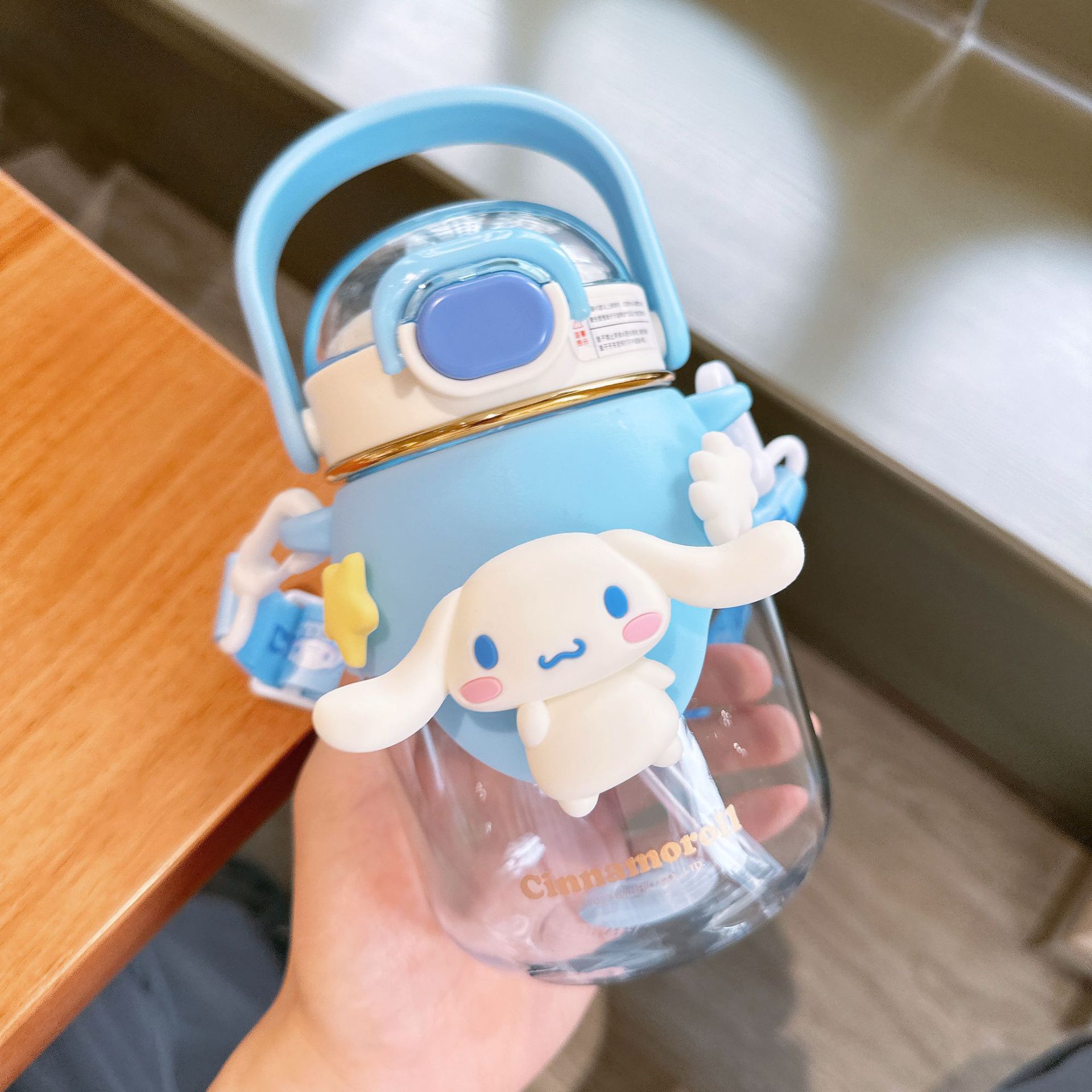 Cute Sanrio straw cup, genuine Cinnamon Dog children's plastic cup, safe cartoon, high appearance level Melody water bottle Application Scenario
