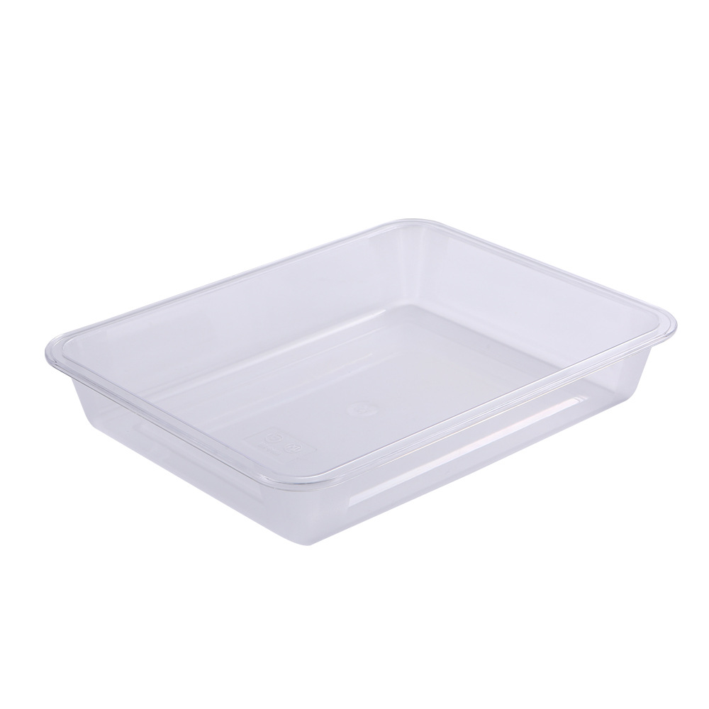 pc acrylic basin, rectangular plastic plate, cold dish plate, spicy hot pot display cabinet box, transparent plate, square plate Item Picture
