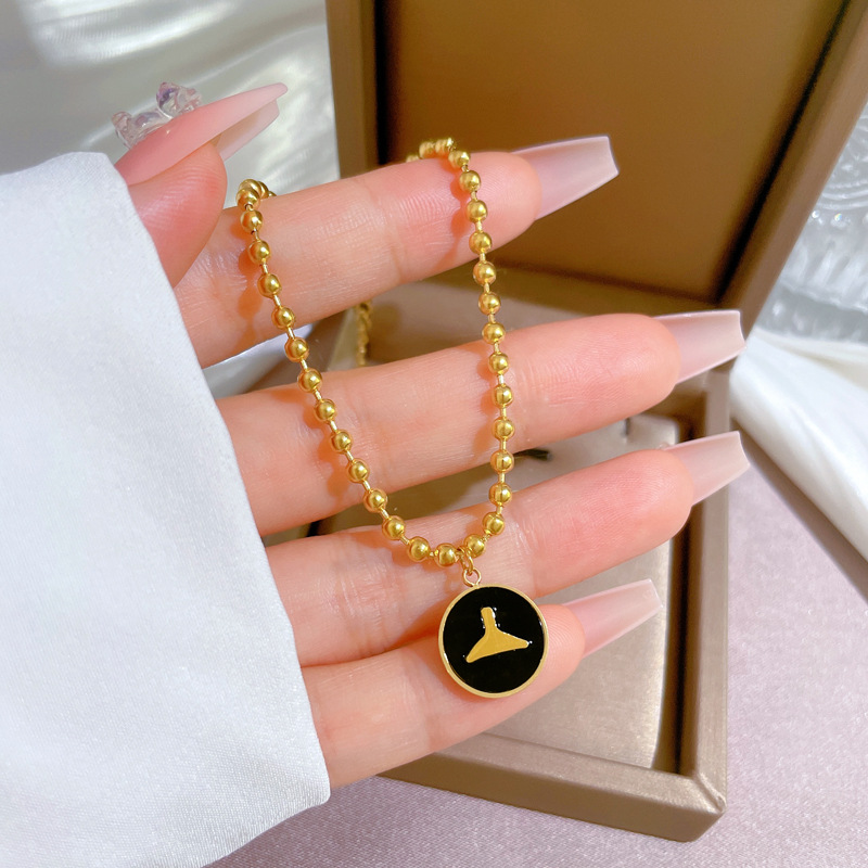 【 All-titanium Steel 】 Dongdaemun's unique round plate mermaid tail mother-of-pearl bracelet, a retro best friend of a female Internet celebrity details Picture