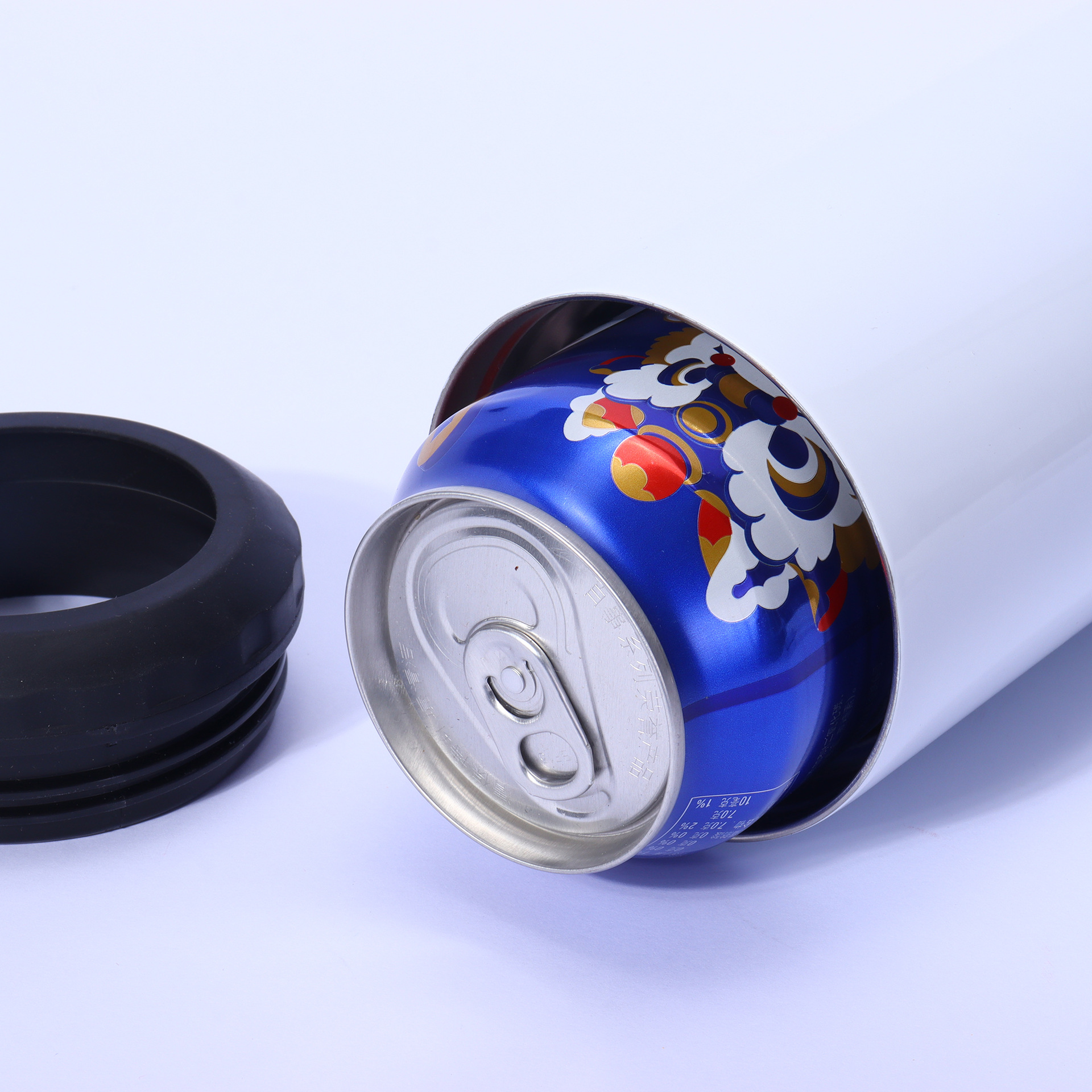 Wholesale of cross-border 16oz double-lid insulated cans, portable straight water cups, outdoor ice king cups, and 304 stainless steel insulated cups Specification drawing