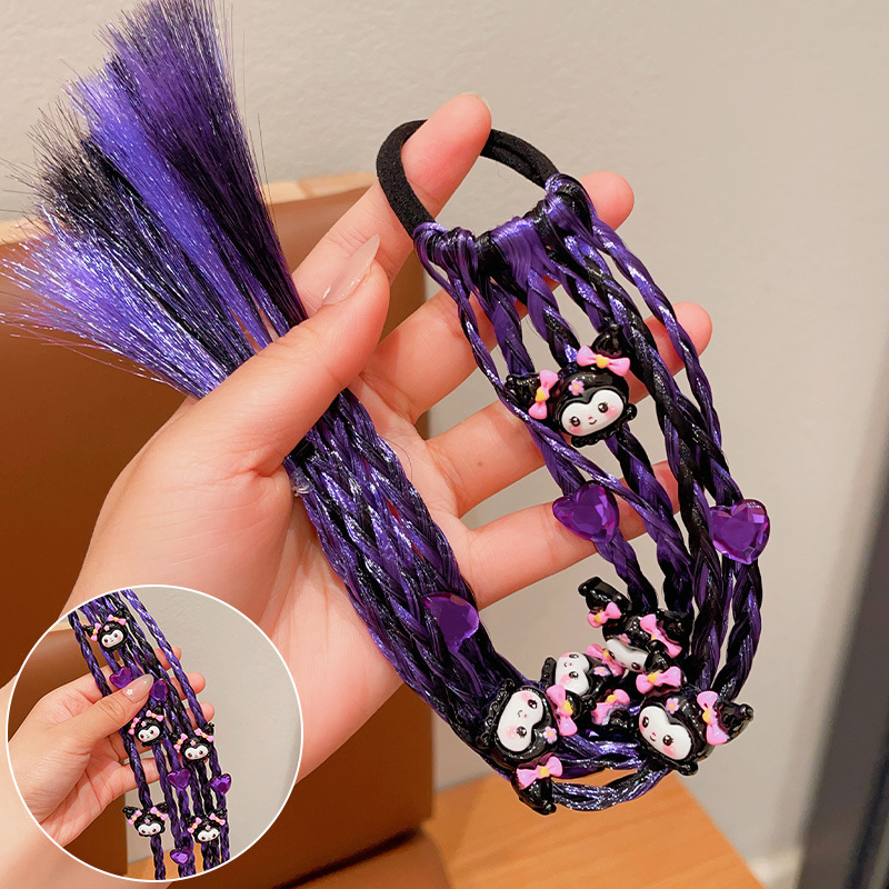 Children's Kulomi wigs, braids, hair ties, girls' high ponytails, hair bands, girls' sweet and cool boxing braids, hair accessories Application Scenario
