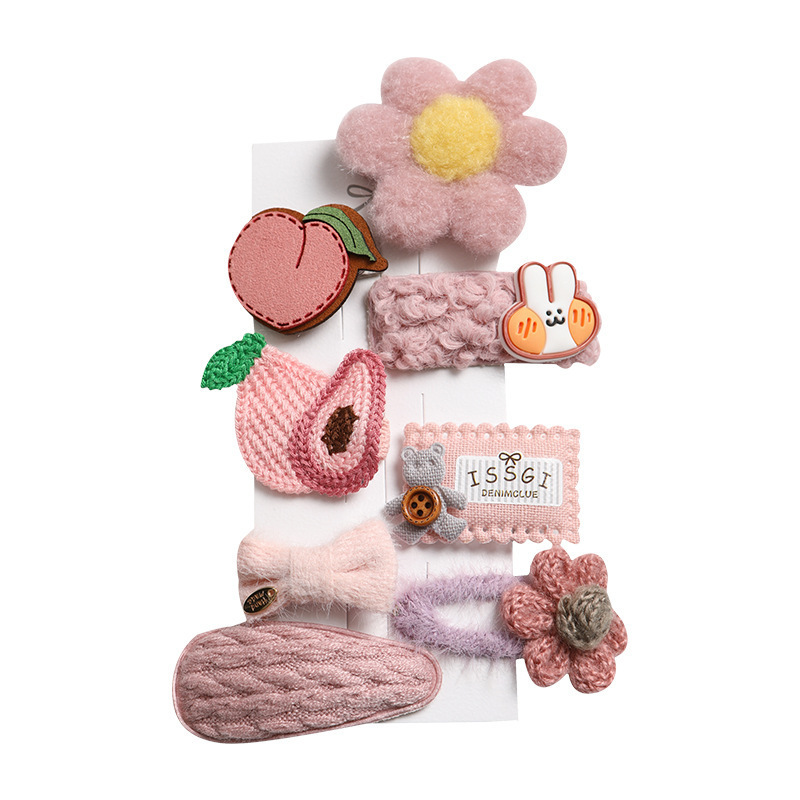 Autumn and winter children's hair clips, cartoon plush hair clips, cute baby hair clips, headwear, Korean princess girls' hair accessories Item Picture