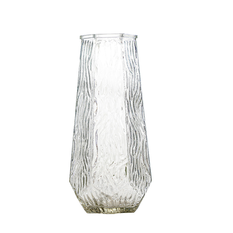 Nordic light luxury vase, transparent glass living room decoration, flower arrangement, household dry vase, simple ins style decorative vase Item Picture