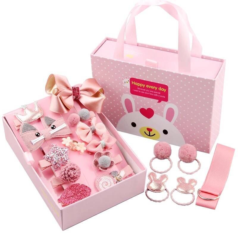 Customized children's hair accessory gift box set, girls' headwear, Korean princess hair tie, super cute and ethereal hair tie, girls' hair clips Item Picture