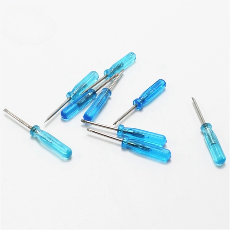 45mm long screwdriver, screwdriver, mobile phone repair screwdriver, blue 1.6mm mini cross-head flat-head screwdriver Specification drawing