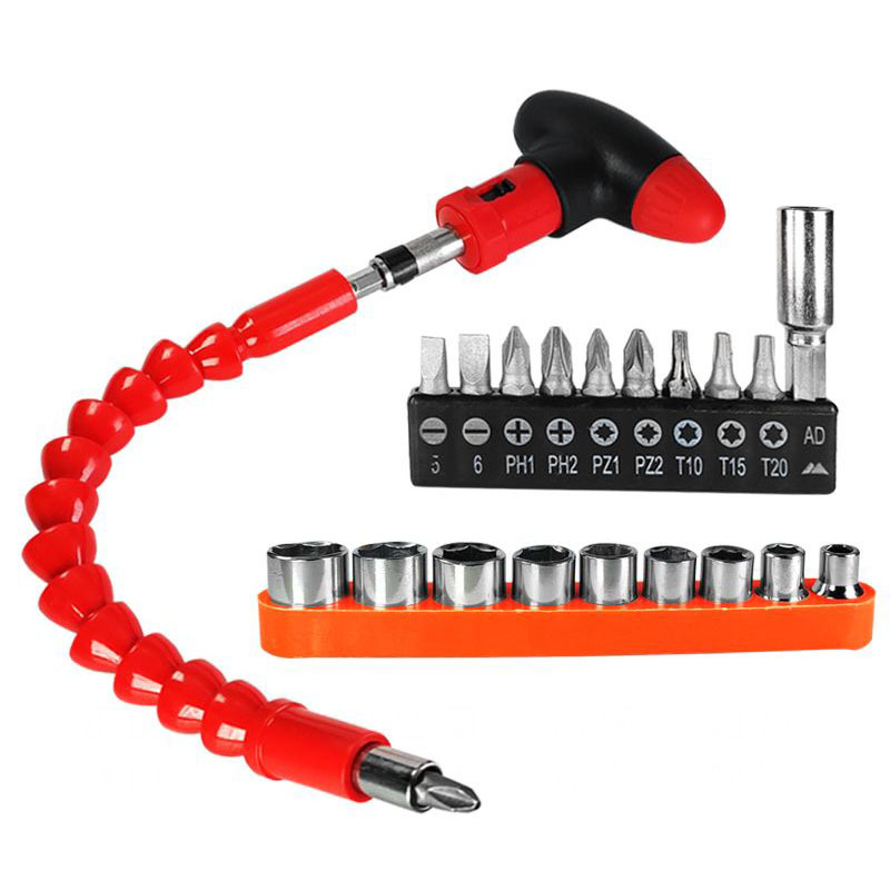 Ratchet screwdriver with 6.35MM hex socket multi-functional socket socket torque handle for forward and reverse rotation Application Scenario