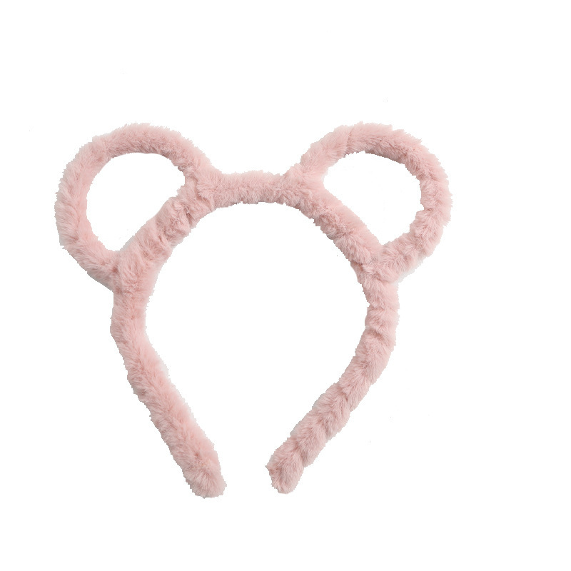 Plush and cute rabbit bear hair band, hair clip, three-dimensional hair pressing, versatile, go out to wash your face, headband, hair accessory manufacturer wholesale Item Picture