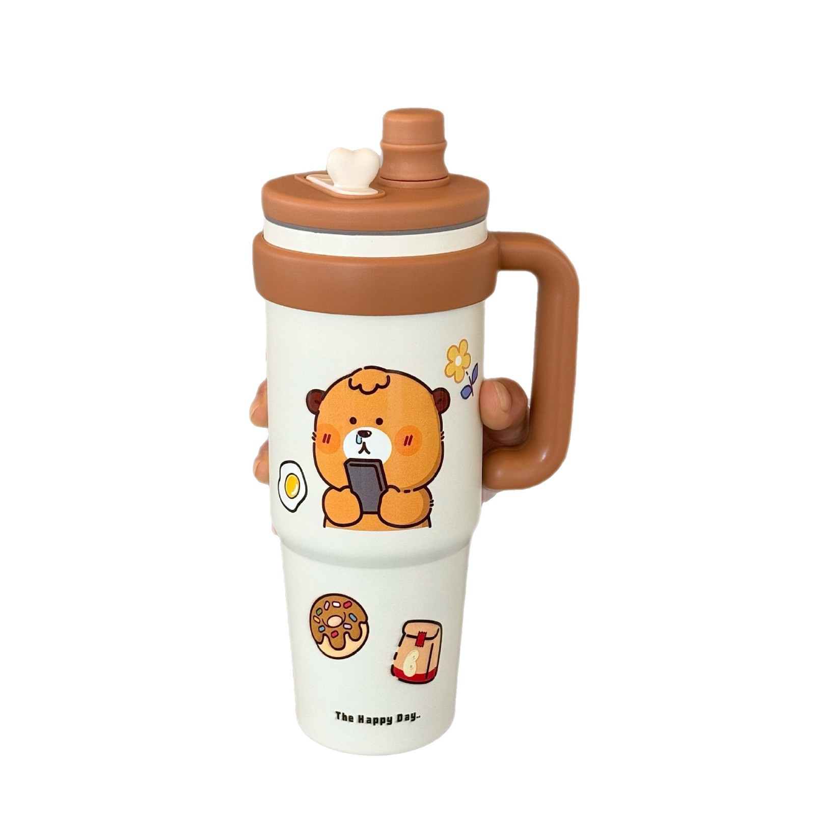 The new Beiruscartoon 316 stainless steel insulated cup is a large capacity water cup for both men and women to drink at work Item Picture