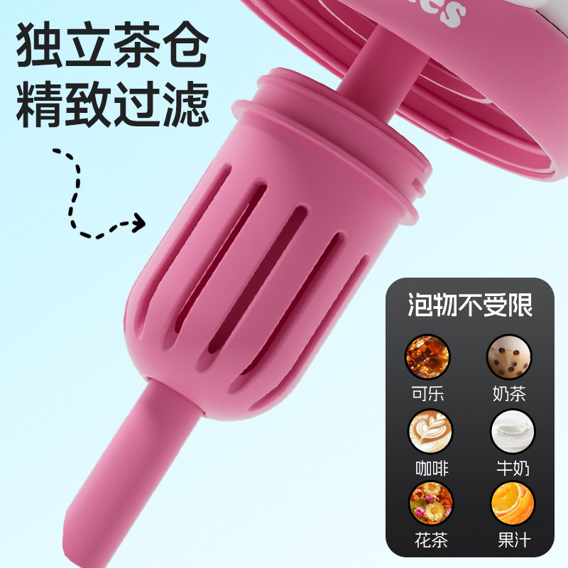 New summer children's plastic water cup, cute cartoon, high appearance level plastic cup, large-capacity tea-water separation straw cup Application Scenario