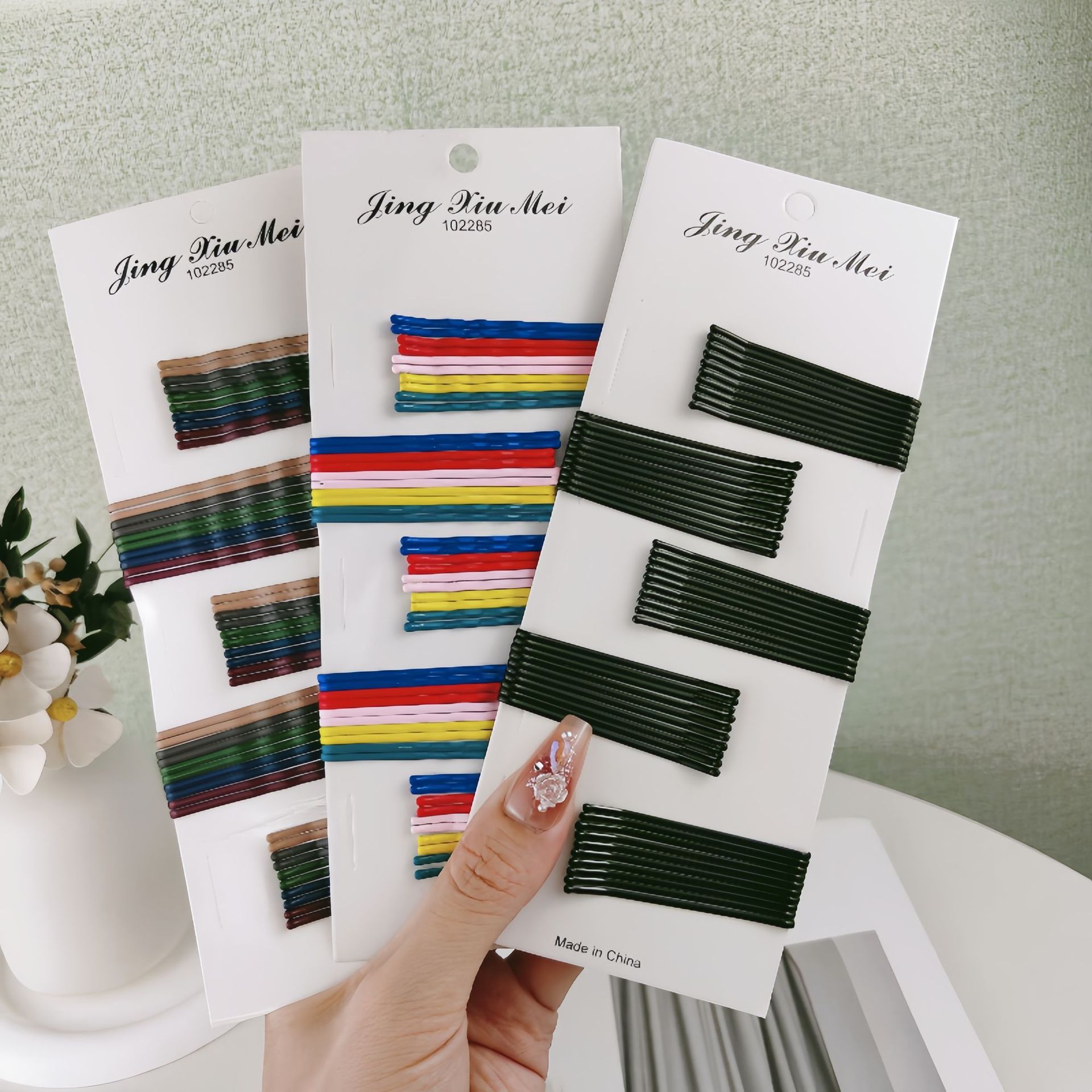 Colorful hair clips, one-piece clips, simple and popular Instagram clips, headwear, hair clips, hair clippers, bangs clips for young girls details Picture