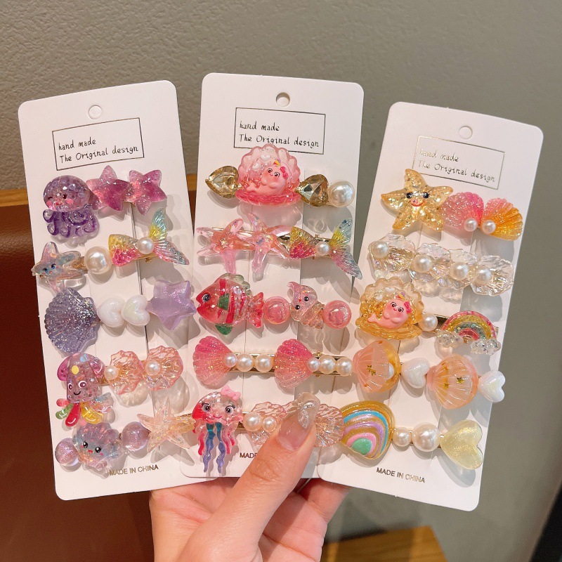 Ocean Master fish starfish hair clip, girl bangs hair clip, spring and summer Korean girl side clip headwear Specification drawing