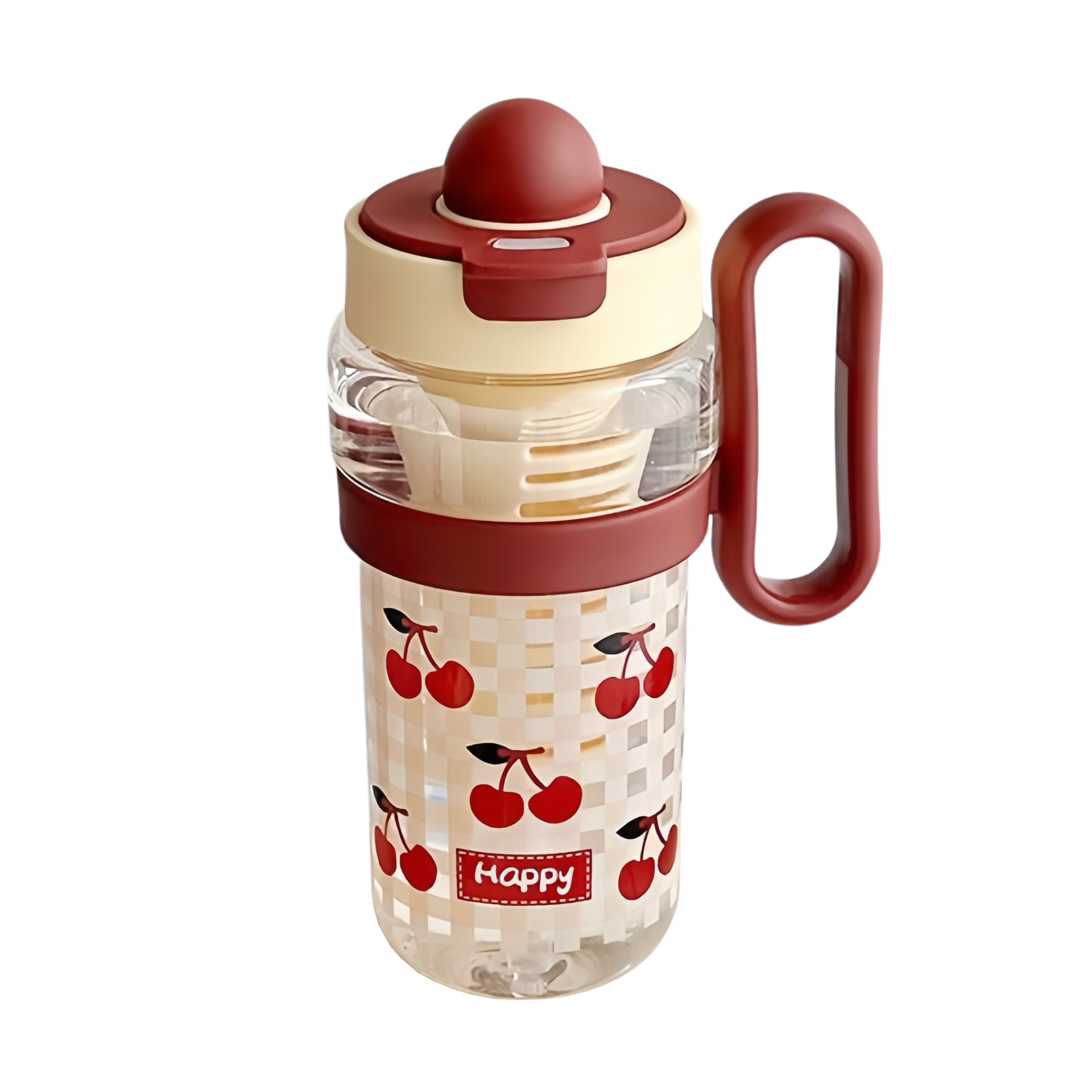 Summer new water cup for girls, large-capacity handle, high appearance level plastic cup, student giant straw ice cup Item Picture