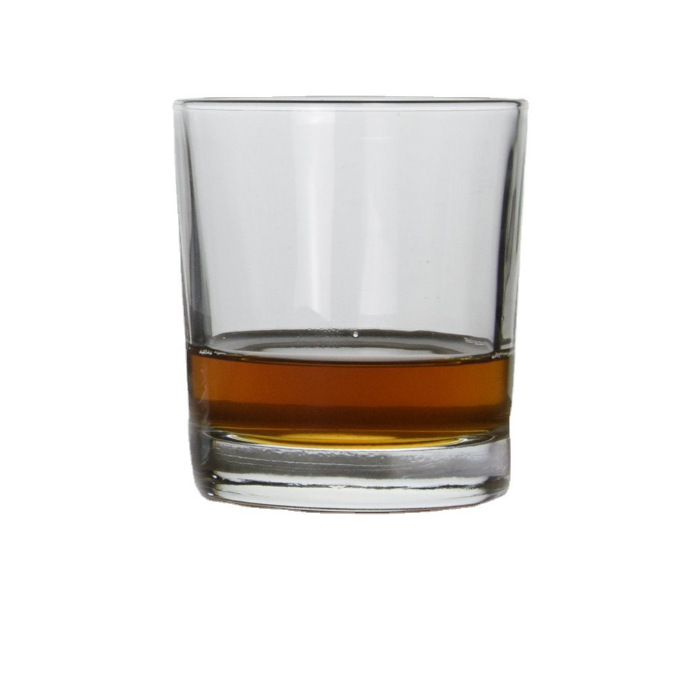 Juice cup, glass straight dining cup, bar single-layer water cup, tea house household glass transparent round-mouthed breakfast milk cup Item Picture