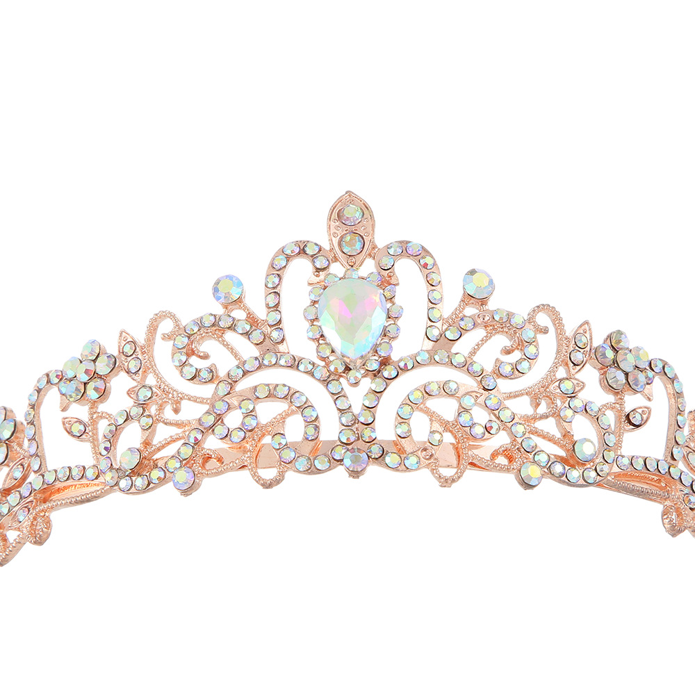 European-style cross-border light luxury bride crown hairband, wedding travel photography, elegant crown wedding dress, crown direct sales for foreign trade Item Picture