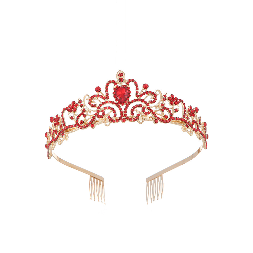 European-style cross-border light luxury bride crown hairband, wedding travel photography, elegant crown wedding dress, crown direct sales for foreign trade Specification drawing