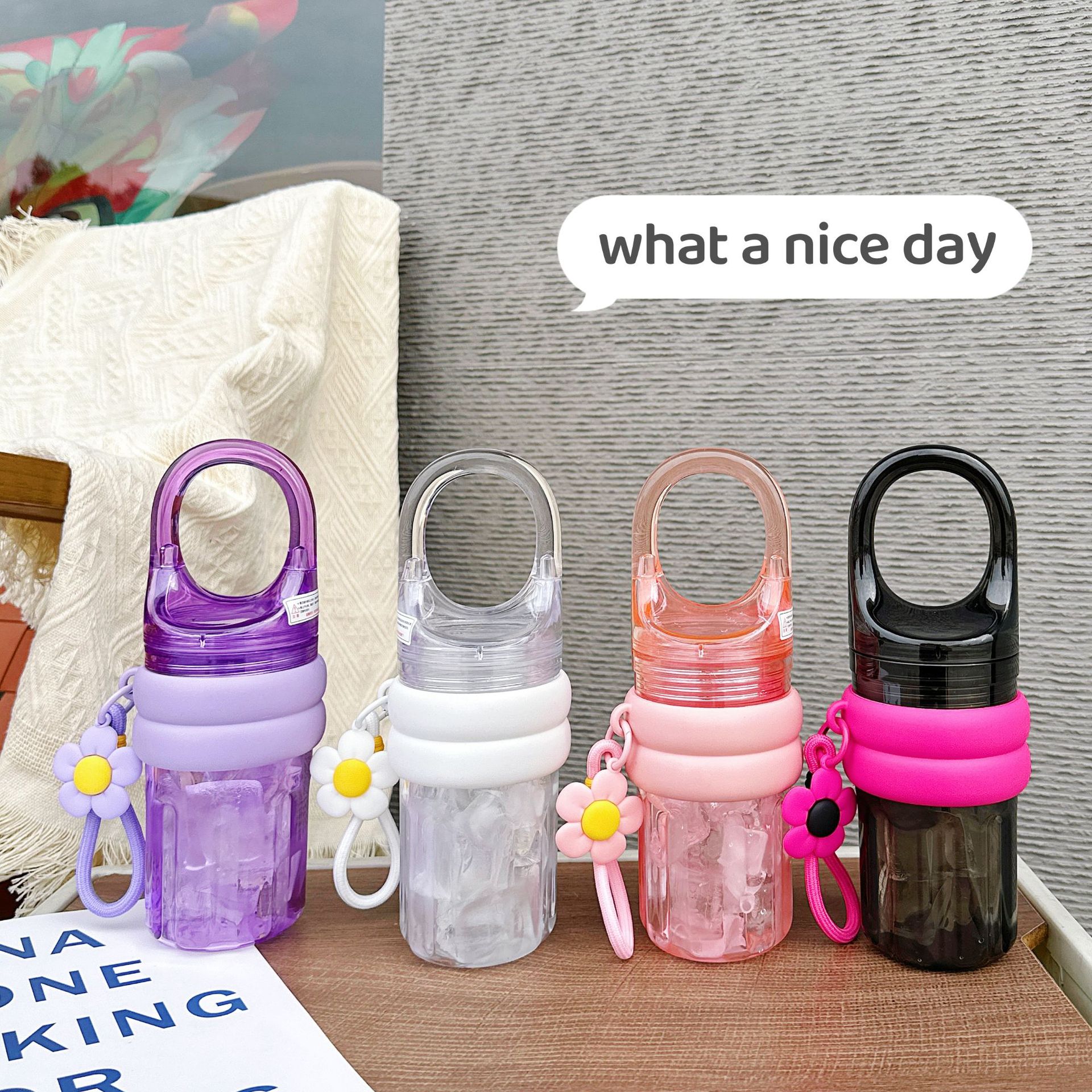 Girls' portable water cups, high appearance level, simple hand-held coffee cups, summer fashionable and portable outdoor direct drinking cups wholesale details Picture