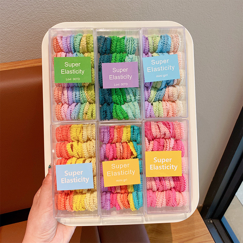 Children's hair bands do not damage hair, high-elasticity hair ties, girls' hair ties, little girls' rubber bands, baby hair ties, headwear full figure