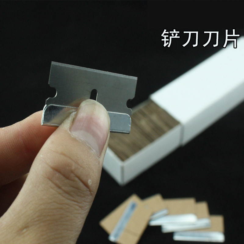 Car film application tools, glue removal scraper blades, stainless steel single-sided blades, glass scraper blades, small blades, scraper blades Specification drawing