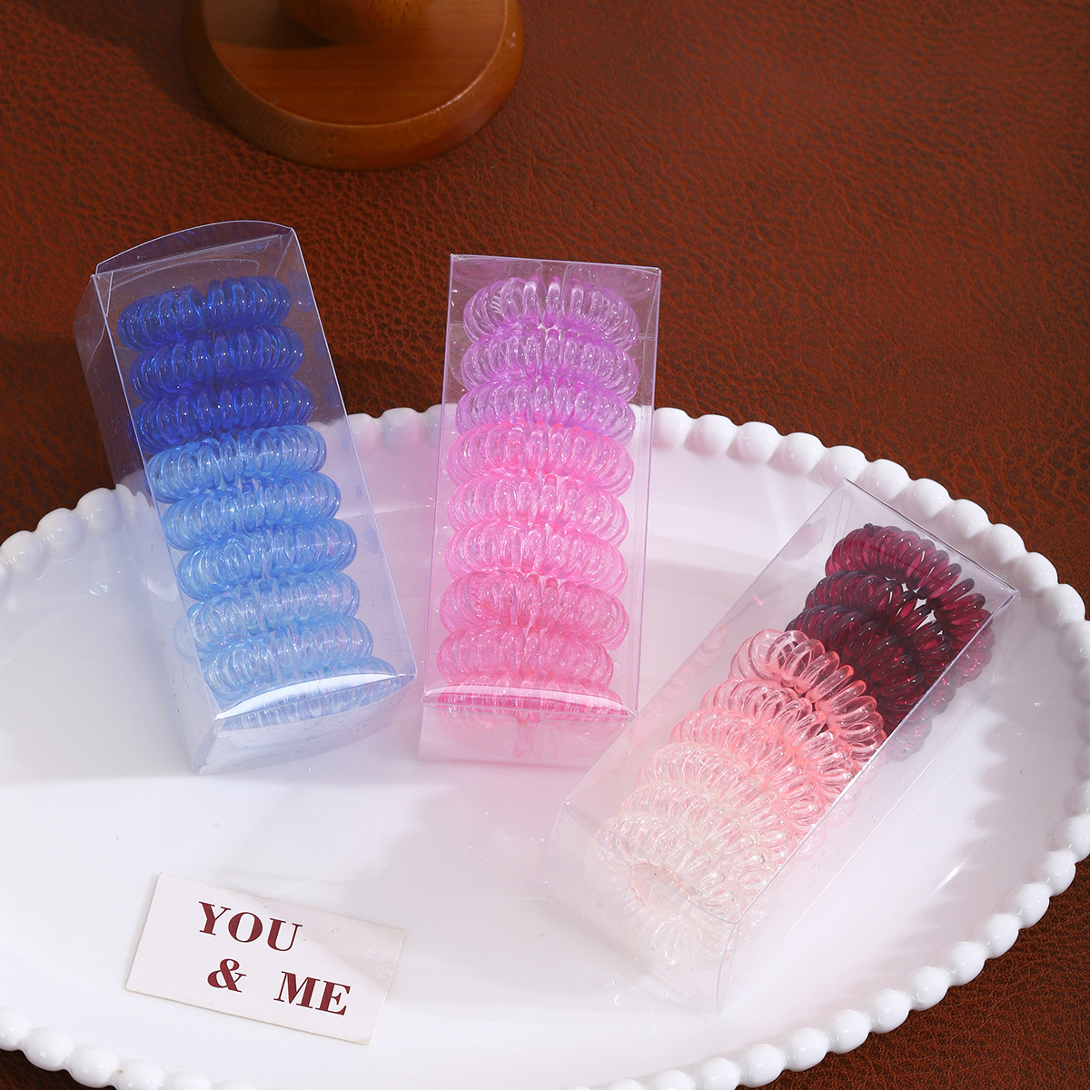 The new style of hair tie for women in 2025 features a simple and elegant headband, seamless telephone line, hair band and high-elasticity rubber band headwear details Picture