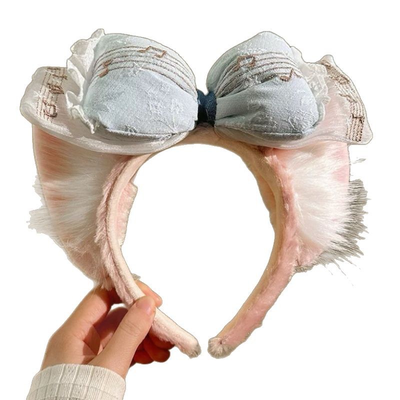 The 2025 new bow Belle hairband for women's tall hair clip on the top of the head, worn outside for taking photos, washing the face and pressing hair, is a headwear accessory Item Picture