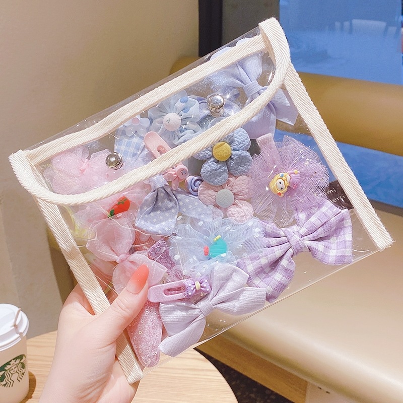 Bow hair clips, fabric flower hair clips, princess baby girls' bangs clips, children's hair accessories, hair clips that won't damage hair or break Application Scenario