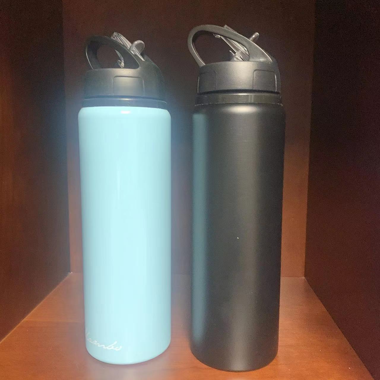New irregular-shaped stainless steel sports water bottle and cup with a large mouth, American-style outdoor large-capacity, single-layer cross-border portable insulation full figure