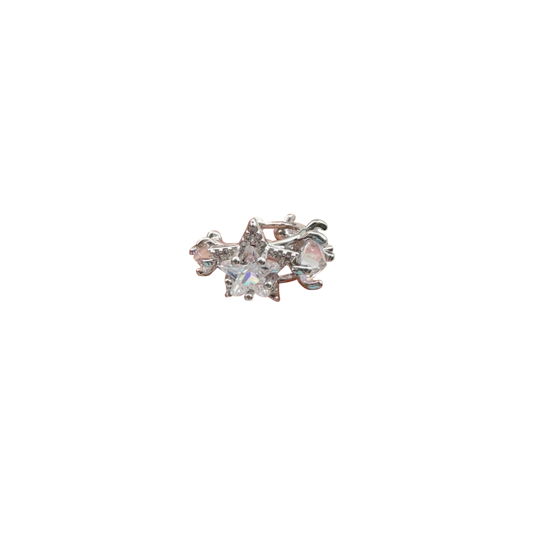 Exquisite zircon star ear bone clips for women, trendy, versatile, and high-end style, no ear piercings, personalized and best-selling earrings Item Picture