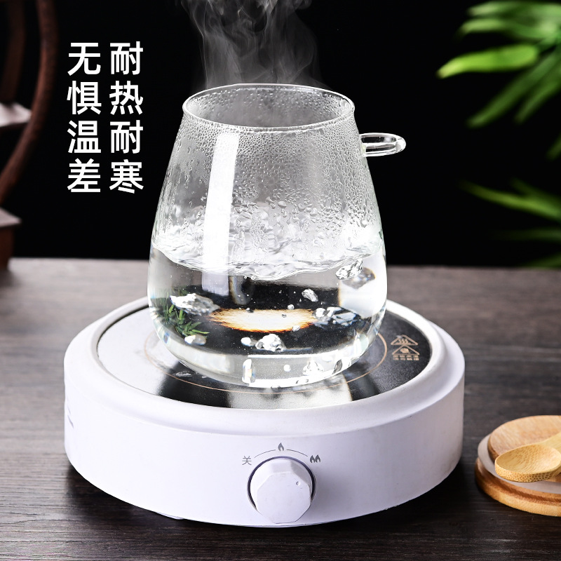 Glass tea canister with spoon flower tea canister, household small tea canister for tea storage, sealed tea canister for grains and cereals Specification drawing