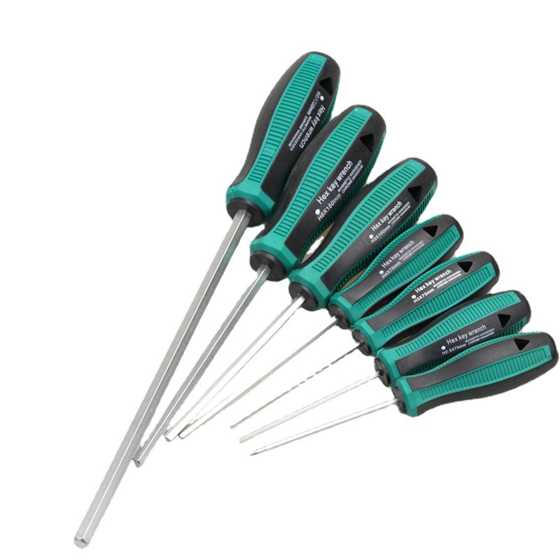 Chromium vanadium steel straight handle hex socket screwdriver, screwdriver screwdriver, hex socket wrench, hex bar, hex screwdriver Item Picture
