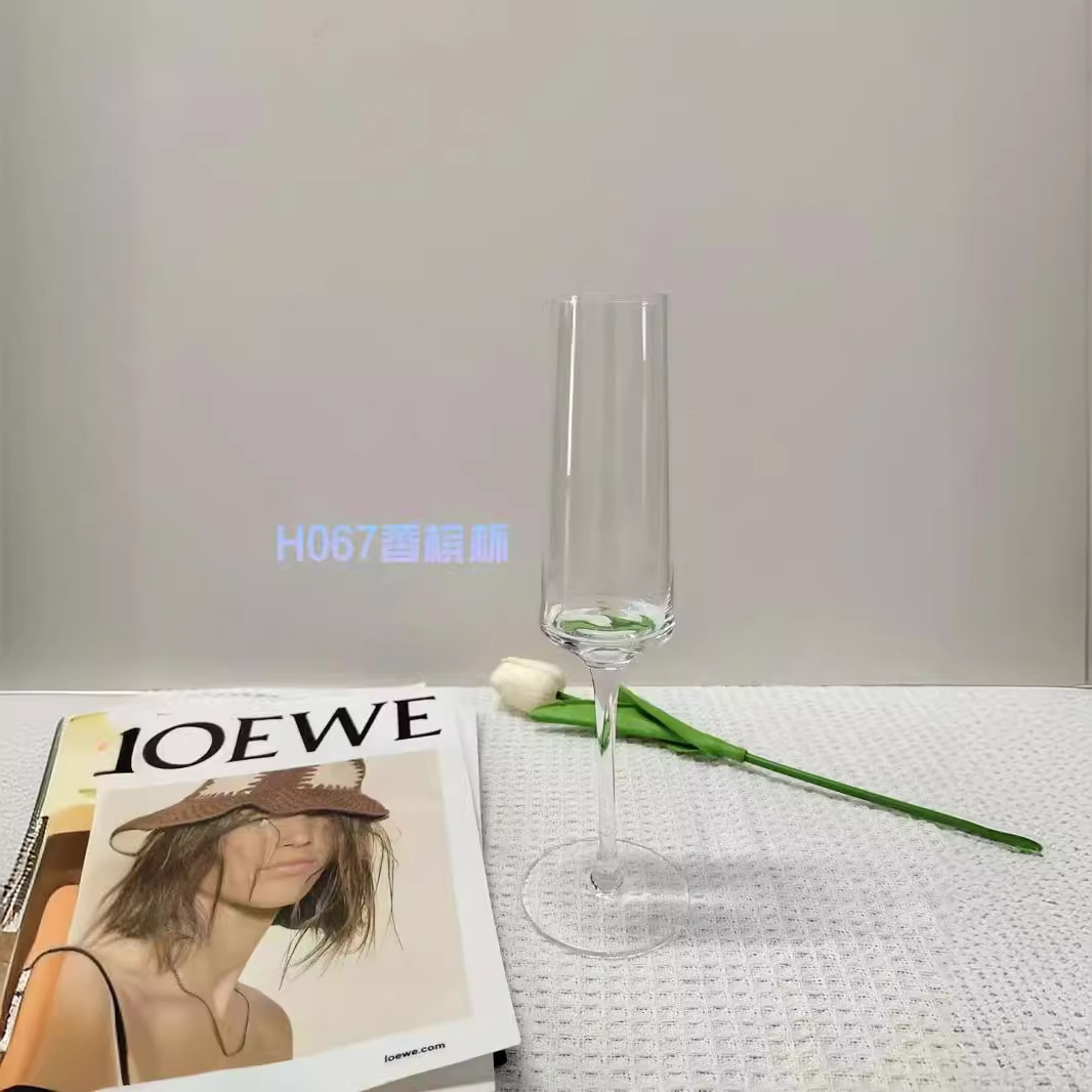 Crystal glass highball glass champagne glass set, home creative wine glass, couple wedding pair glasses sparkling wine details Picture