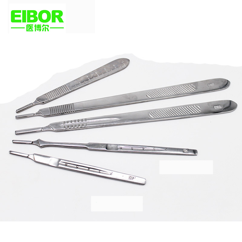 Stainless steel knife rest, stainless steel medical knife handle, medical surgical knife rest, medical surgical knife handle 3#, 4#, 7#, 9# details Picture
