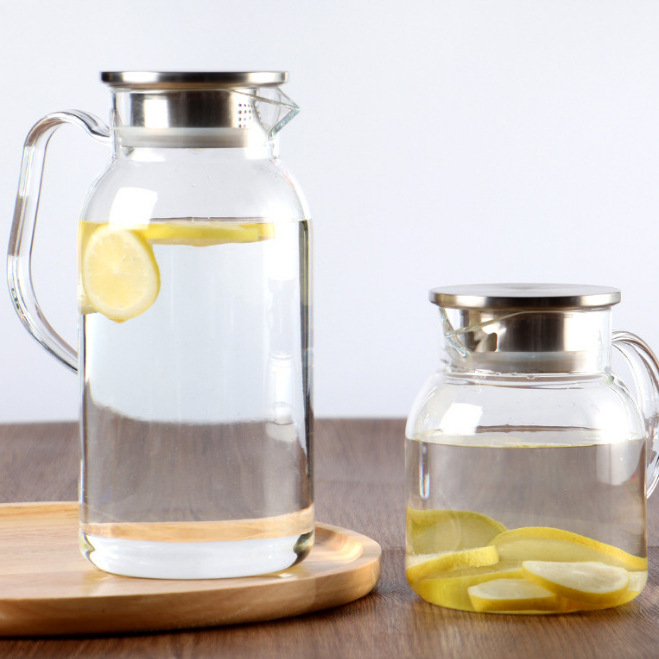 Food-grade plastic cold water kettle for household use, suitable for refrigerator, PC high-temperature resistant, hammered texture, Japanese style, high appearance level cold water kettle Specification drawing